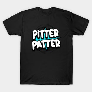 pitter patter Comic book explosion bubble, vector illustration T-Shirt